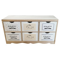 Imagen de Mueble organizador de madera con 6 cajones