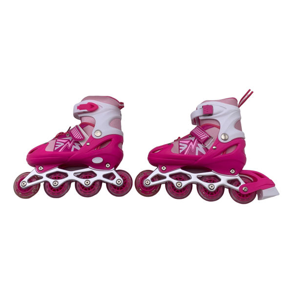 Imagen de Patines 4 en línea, talle M varios colores, T 34/38  en bolsa de PVC