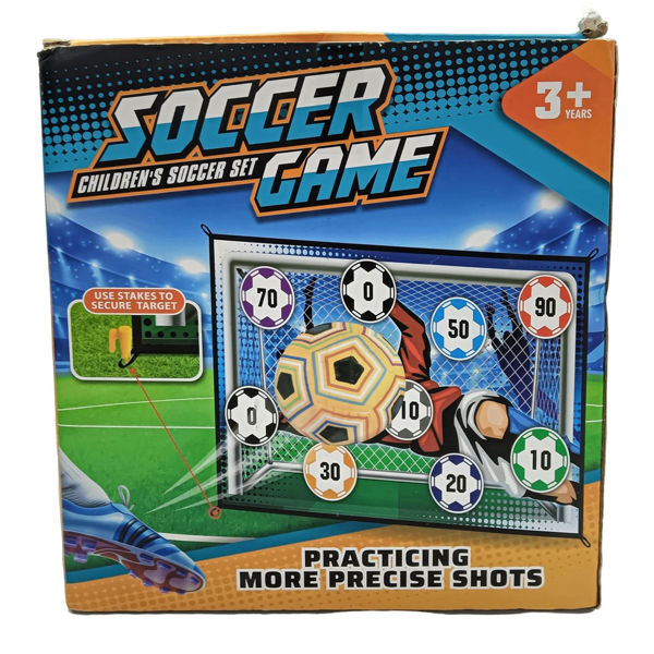 Imagen de Arco de fútbol, tiro al blanco con velcro, con pelota en caja