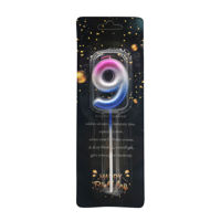 Imagen de Velita colores metalizados Nº9 , en blister