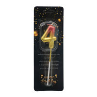 Imagen de Velita colores metalizados Nº4 , en blister