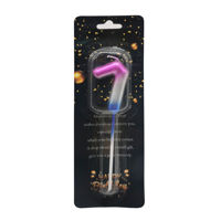 Imagen de Velita colores metalizados Nº7 , en blister