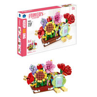 Imagen de Bloques de plástico, 752 piezas, para armar flores en caja