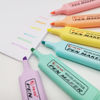 Imagen de Marcadores resaltadores x12 punta biselada colores pastel, en estuche PVC