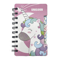 Imagen de Libreta con espiral, 57 hojas, varios diseños unicornios