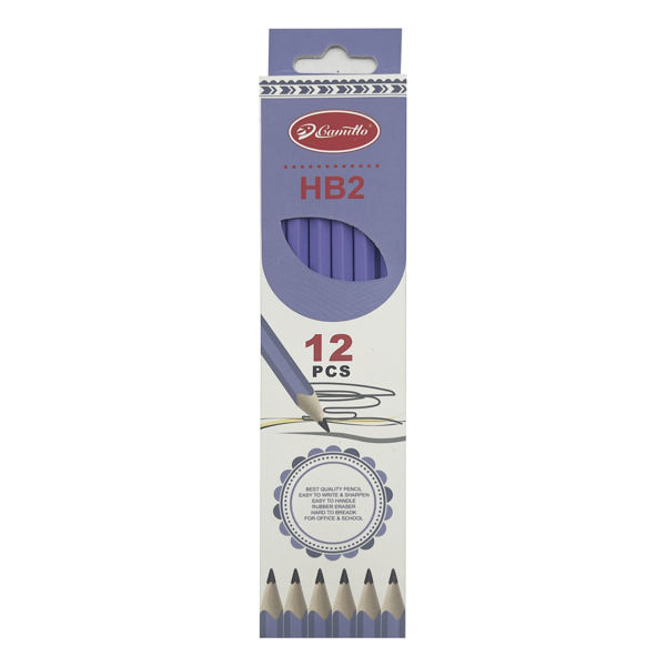 Imagen de Lápiz negro HB x12 con goma en caja, PACK x12, varios colores