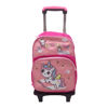 Imagen de Mochila infantil con ruedas, bolsillo frontal y 2 bolsillos laterales, varios diseños, en bolsa