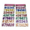 Imagen de Letras y números de goma eva con brillantina, en bolsa, varios colores