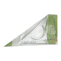 Imagen de Juego de geometría 2 piezas, escuadras con semicírculo y plantilla de curvas, 17cm, en bolsa