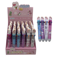 Imagen de Lapicera de tinta multicolor con aplique, CAJA x36