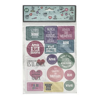 Imagen de Stickers frases surtidas, en bolsa PACKx12