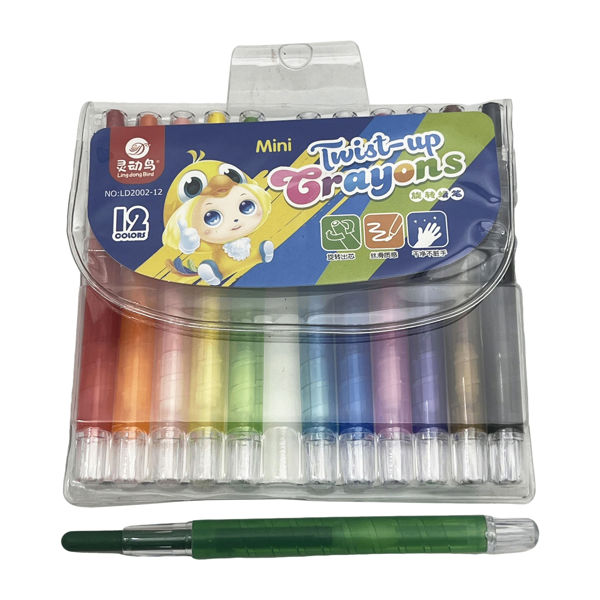 Imagen de Crayolas en barra retráctil, 12 colores, en blister
