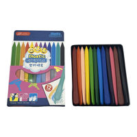 Imagen de Crayolas finas triangulares 12 colores, en caja