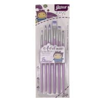 Imagen de Pincel de plástico y nylon x6, en bolsa, varios colores