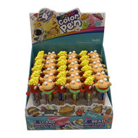 Imagen de Lapicera de tinta multicolor con aplique, CAJA x36