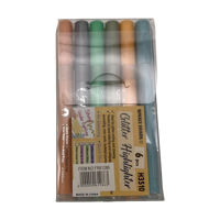 Imagen de Marcadores finos x6 con brillantina, en sobre de PVC