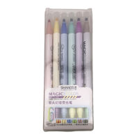 Imagen de Marcadores mágicos doble punta x6 colores, en estuche PVC