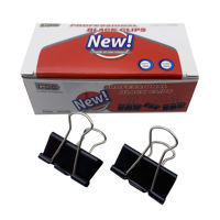 Imagen de Pinza de metal negra x12, 3.2cm en caja, PACKx12