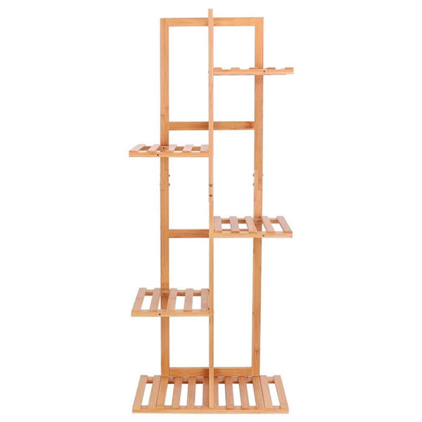 Imagen de Porta macetas de madera, 4 niveles, 5 estantes, en caja