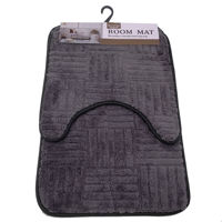 Imagen de Alfombra para baño x2, alfombra central y de inodoro o pileta, varios colores, en cartón
