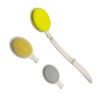 Imagen de Cepillo corporal mango largo, 3 cabezales intercambiables mango plegable, en caja