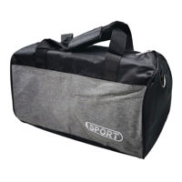 Imagen de Bolso deportivo 1 cierre con asas y correa, negro combinado varios colores