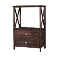 Imagen de Mueble organizador de madera, 2 cajones, 1 estante