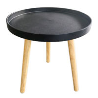 Imagen de Mesa redonda de madera y plástico, en caja