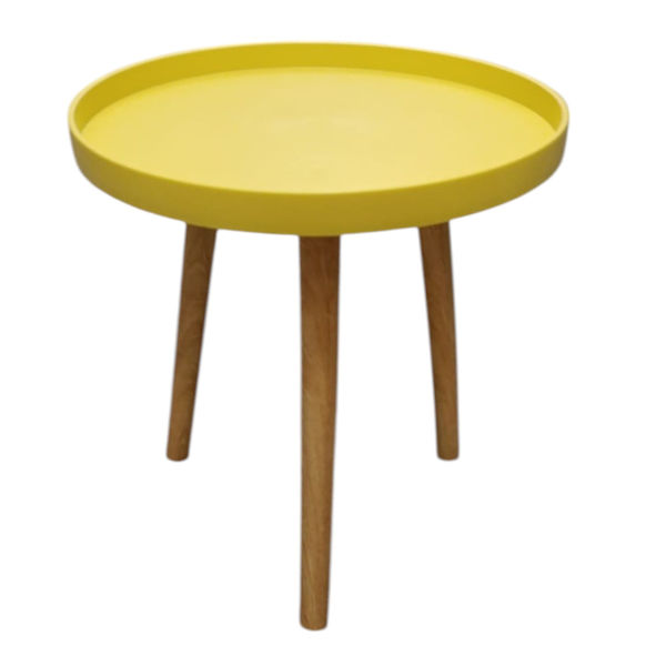 Imagen de Mesa redonda de madera y plástico, en caja