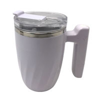 Imagen de Taza térmica de plástico y metal con mezclador magnético, recarga USB, en caja, varios colores