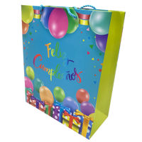 Imagen de Bolsa de regalo mediana, PACK x12, diseños surtidos