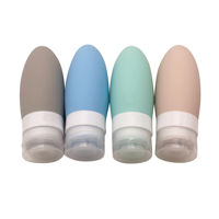 Imagen de Frasco para viaje x4 de silicona 90ml, en bolsa