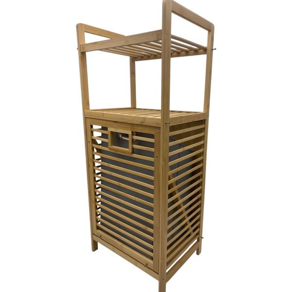 Imagen de Organizador de bambú con canasto de TNT rebatible, en caja