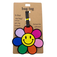 Imagen de Etiqueta de goma para identificación de valijas, PACKx12 diseño flor