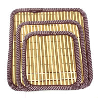 Imagen de Posafuente de bambú x3 tamaños, en bolsa, varios colores