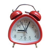 Imagen de Despertador de metal con luz 1AA en caja, varios colores