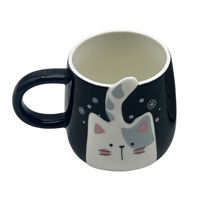 Imagen de Taza de loza en caja, 400ml, varios diseños de gatos