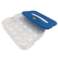 Imagen de Huevera de plástico, con tapa para 20 huevos varios colores