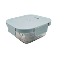 Imagen de Vianda recipiente de vidrio, cierre hermético, 300ml en bolsa, varios colores