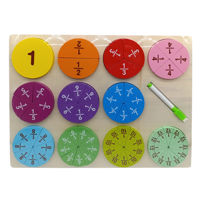 Imagen de Encastre de madera, aprende divisiones y fracciones con pizarra y marcador