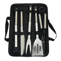 Imagen de Set de parrilla x5 mango acero inoxidable, en estuche de tela