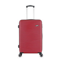 Imagen de Valija Berlina rígida 24" ROJO, ruedas omnidireccionales 360, manija telescópica, tranca numérica, correa para ajustar ropa, bolsillo interior con cierre, color rojo