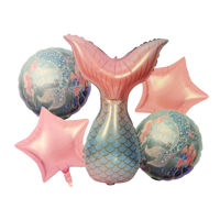 Imagen de Globo metalizado sirena, x5, en bolsa