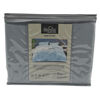 Imagen de Sábanas 1 plaza Berlina GRIS, 90x190x25 152x220 50x75cm set de 3 piezas en poliester, en sobre PVC