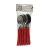 Imagen de Cubiertos cucharas de mesa x12 en bolsa acero inoxidable ROJO, ELEGANCE MARTINAZZO