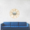 Imagen de Espejo decorativo para colgar, de rattan