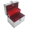 Imagen de Valija organizadora de aluminio con estante, sin llave en caja, varios colores