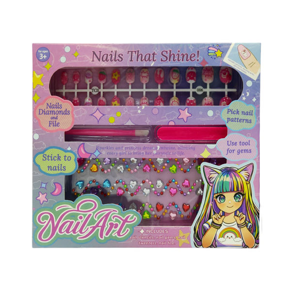 Imagen de Set de belleza para decorar uñas, stickers, en caja