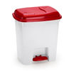 Imagen de Papelera de plástico con pedal 14L, tapa de varios colores