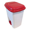Imagen de Papelera de plástico con pedal 14L, tapa de varios colores